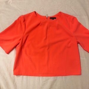 Cropped Quinn coral blouse